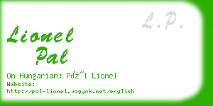lionel pal business card